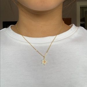 adina’s jewels pave opal star necklace gold vermeil